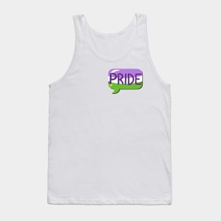 LGBTQ+ Pride Flag Bubble - Genderqueer Tank Top